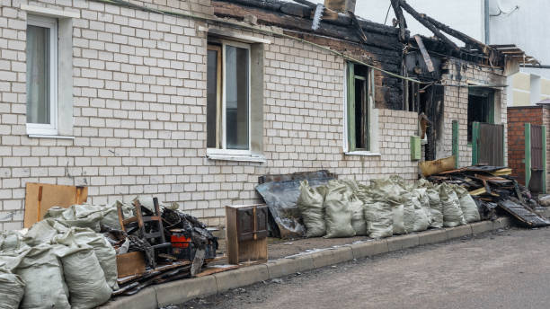 Professional Fire Damage Restoration technician working in Takoma Park, MD